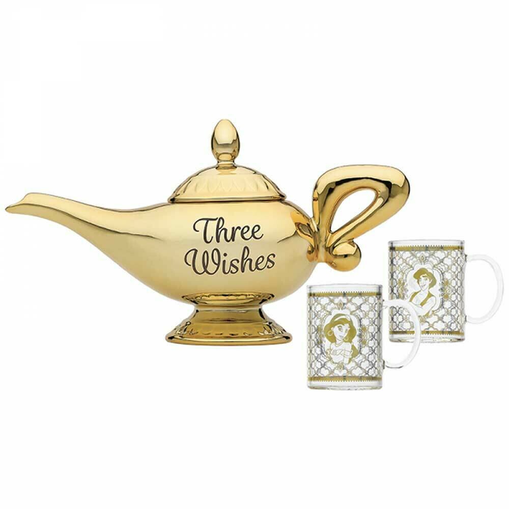 Disney Aladdin Genie Lamp Teapot And Glasses Set Home Down Cherry Tree Lane