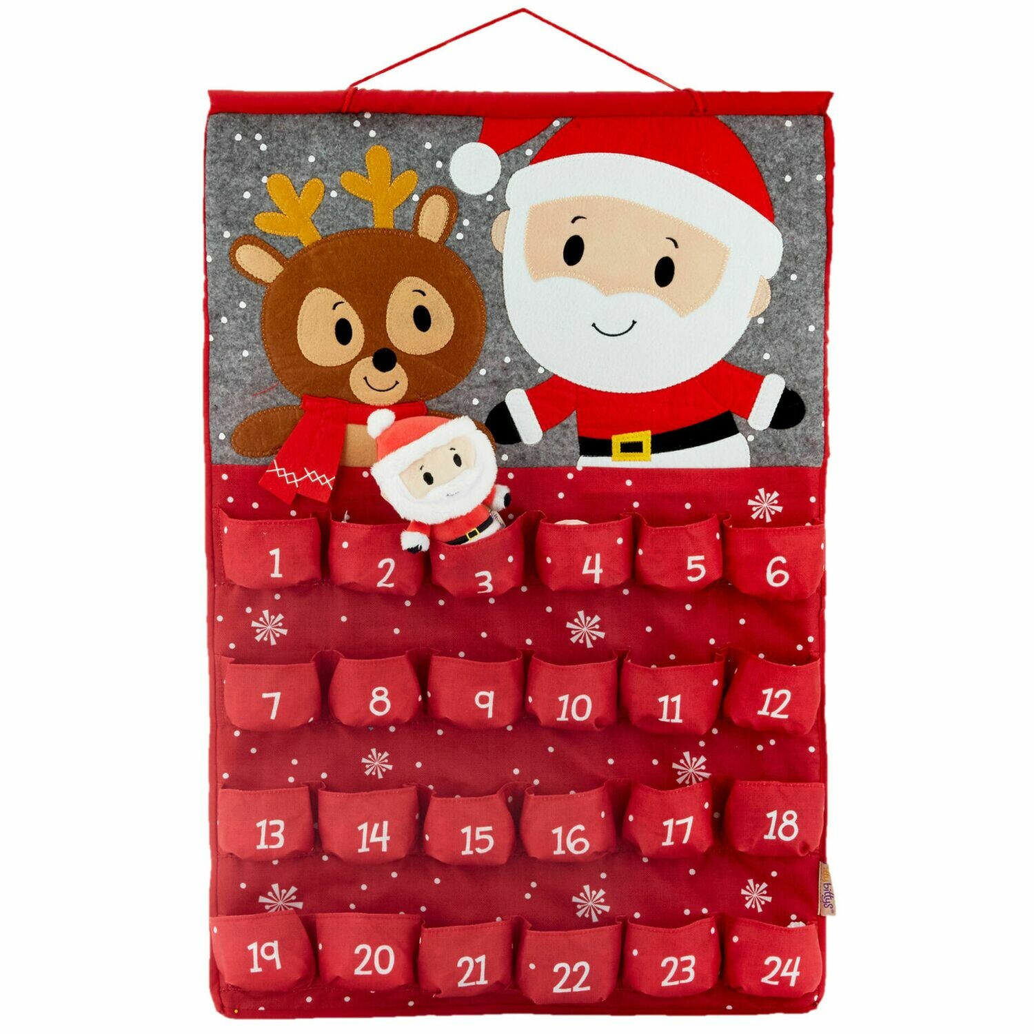 itty bittys® Santa Plush Christmas Countdown Calendar Home Down