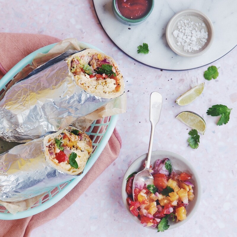 Meat Breakfast Burrito Kit - Food Only - For 2