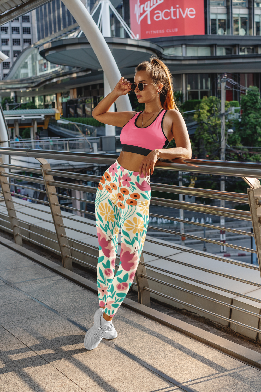 Happy Blooms High Waisted Leggings