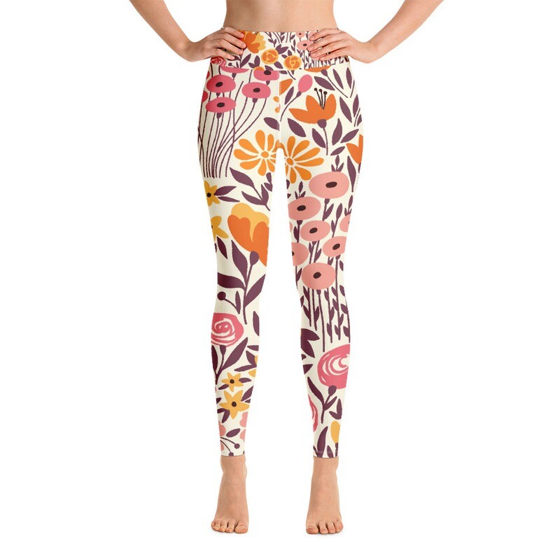 Pumpkin Spice Autumnal Print Yoga Leggings