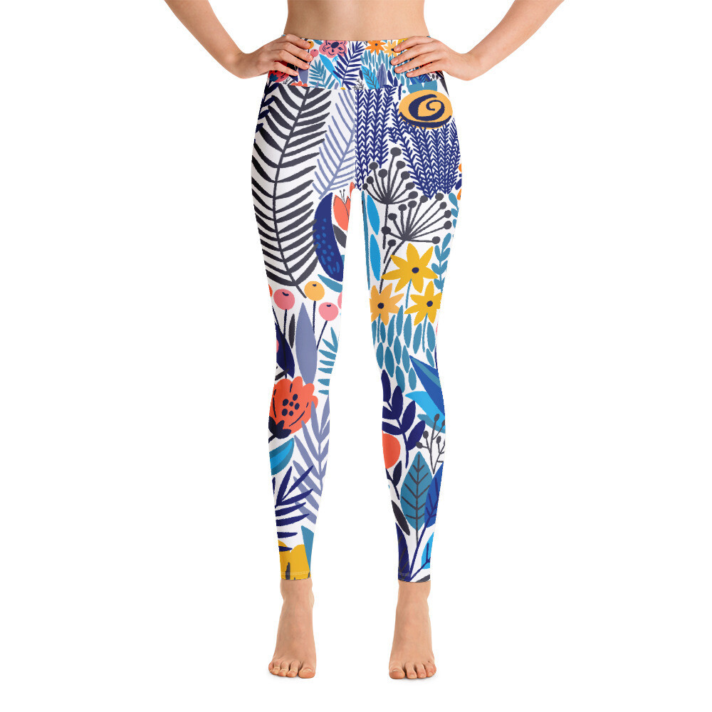 Blue Haze Pattern Yoga Leggings