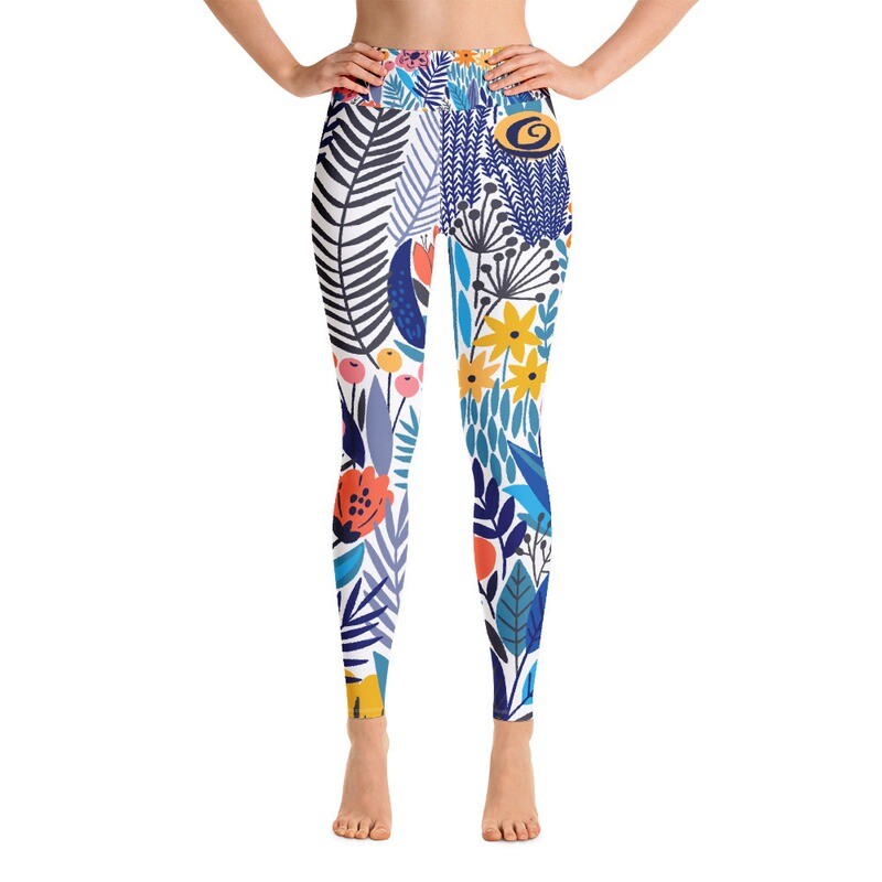 Blue Haze Pattern Yoga Leggings