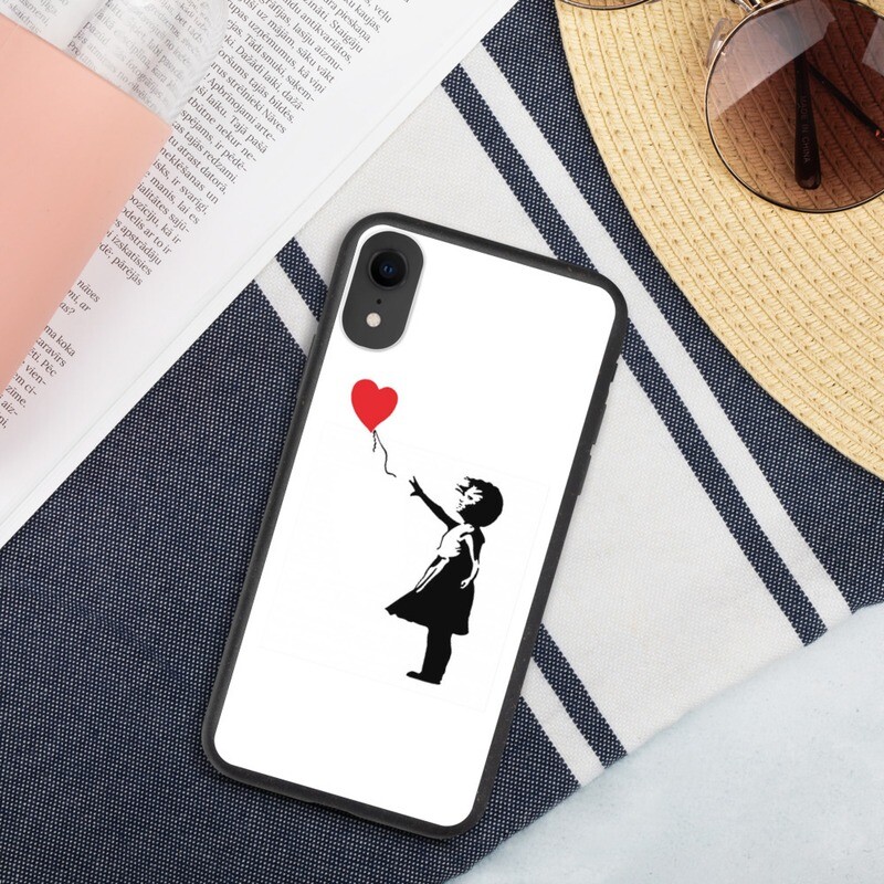 Banksy Little Girl With Red Balloon Biodegradable phone case
