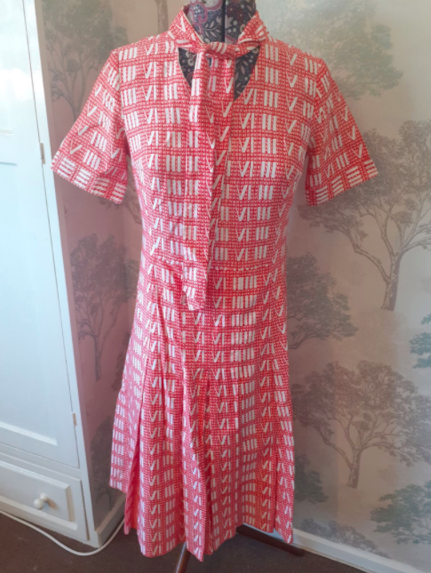 ​Original Vintage Red And White Dress