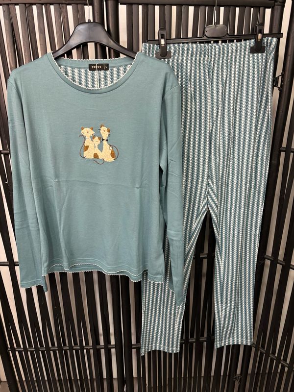 Pijama Cat azul