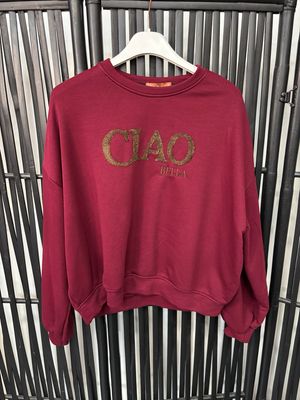 Sudadera ciao granate