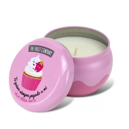 Vela de fresa nata