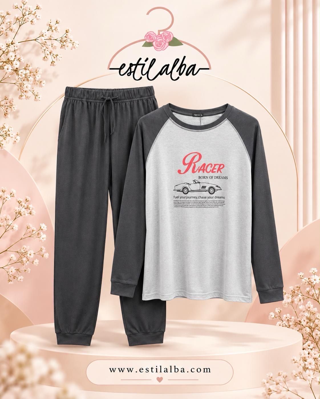 Pijama Racer gris