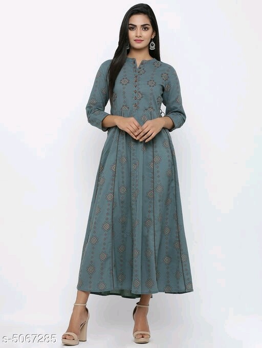 Women&#39;s Ethnic Motif Printed Cotton Cambric Kurti