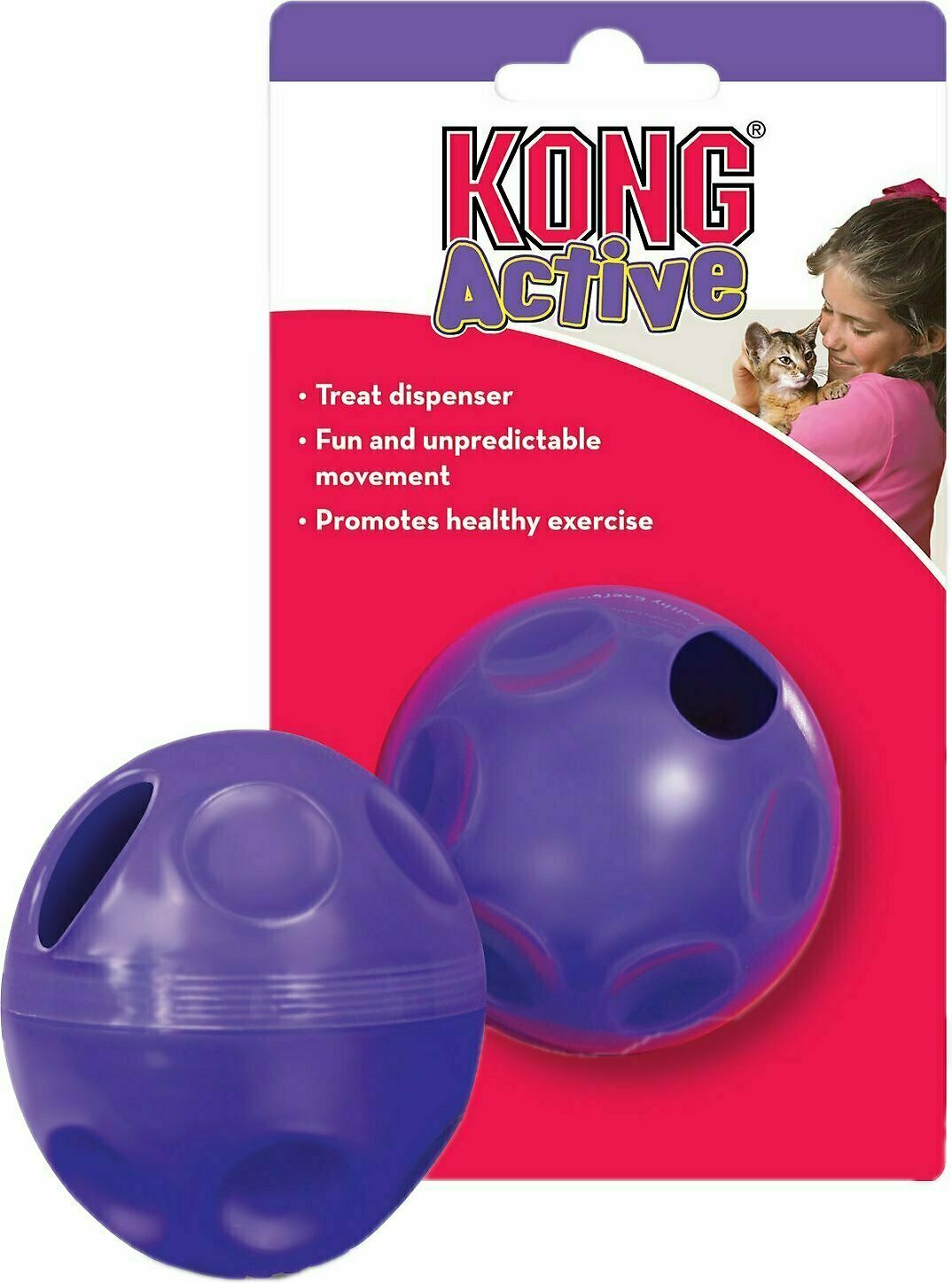 kong active treat ball cat toy