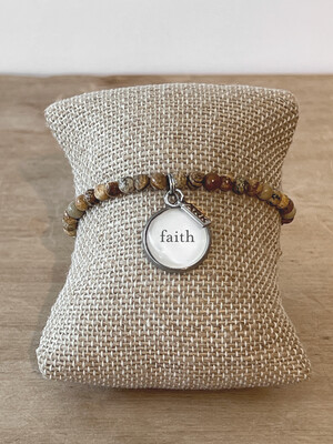 ARK Mini Stone Stretch Bracelet Natural (Faith)
