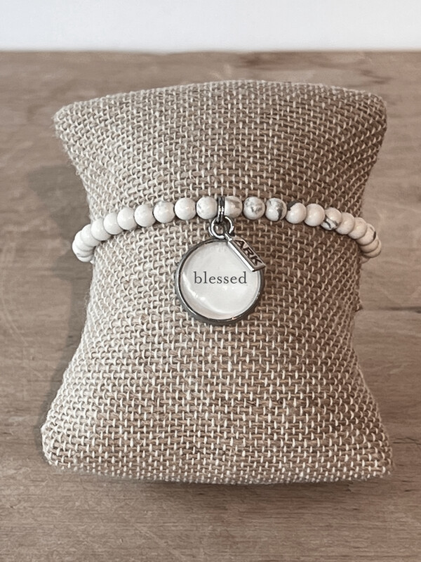 ARK Mini Stone Stretch Bracelet White (Blessed)