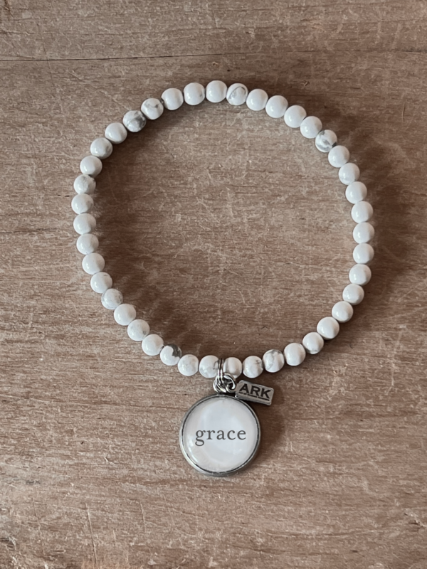 ARK Mini Stone Stretch Bracelet White (Grace)