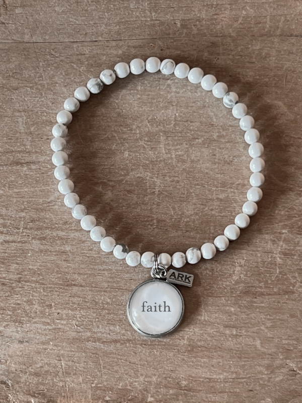 ARK Mini Stone Stretch Bracelet White (Faith)