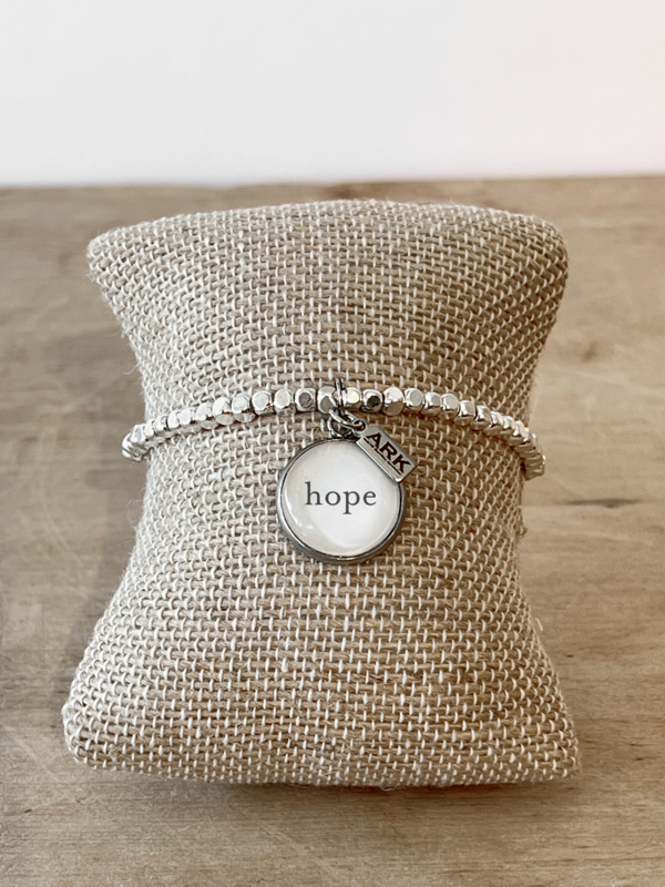 ARK Mini Metal Stretch Bracelet Silver (Hope)