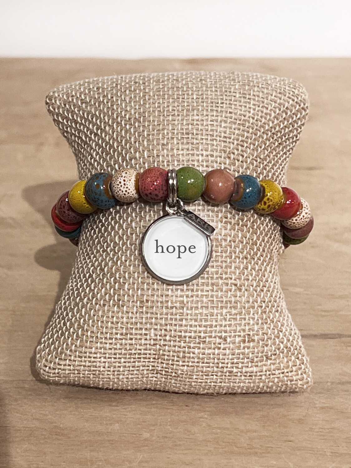ARK Multi-Color Clay Bead Stretch Bracelet (Hope)