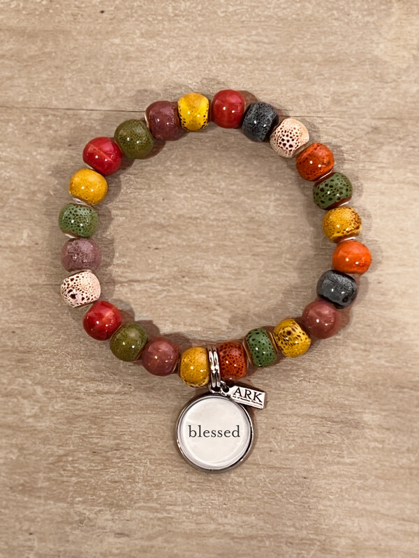 ARK Multi-Color Clay Bead Stretch Bracelet (Blessed)