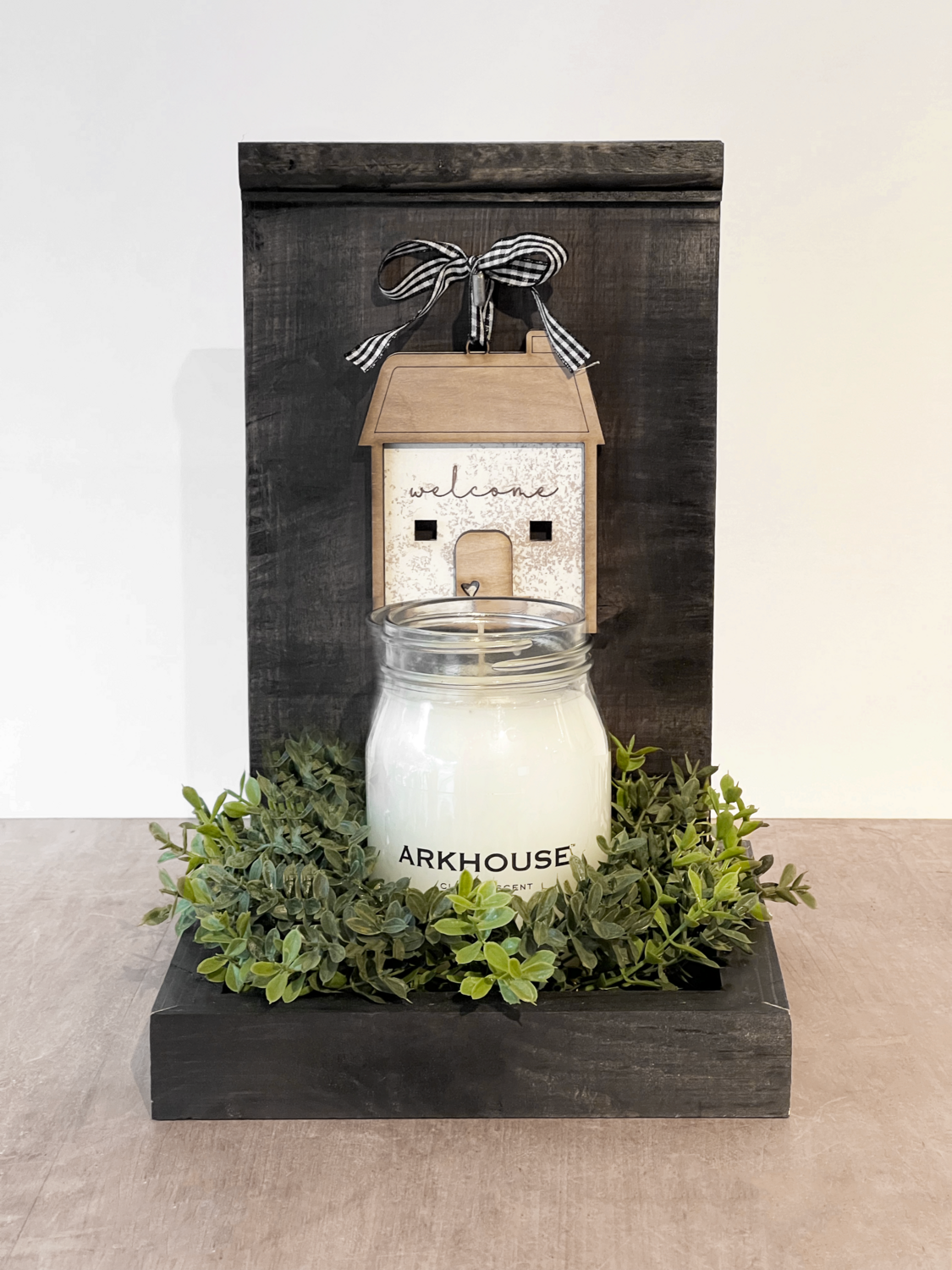 Candle Tray Display Board (Distressed Black)
