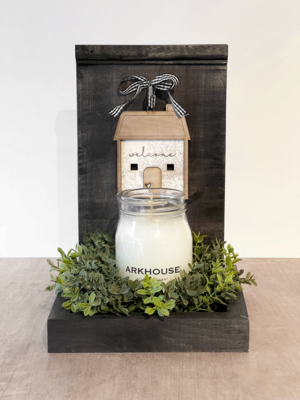 Candle Tray Display Board (Distressed Black)