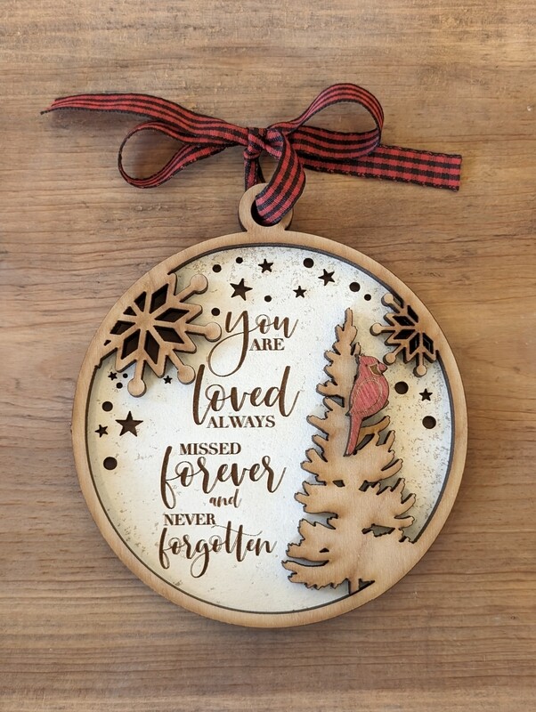 Cardinal Circle Ornament