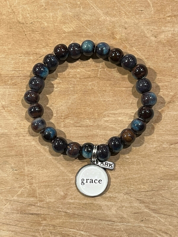 Ark Blue Clay Bead Stretch (Grace)