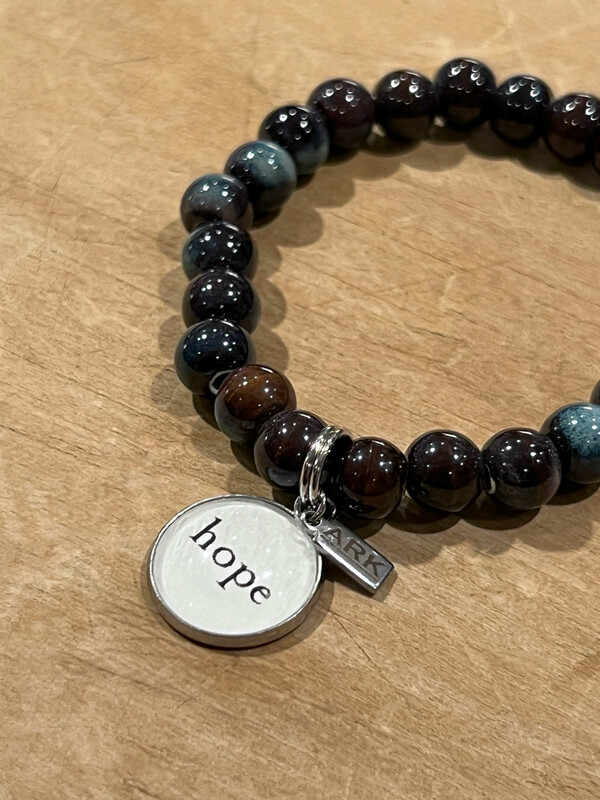 Ark Blue Clay Bead Stretch (Hope)