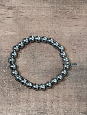 Ark Silver Large Bead Stretch Bracelet