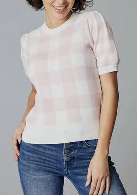 Pink Check Sweater