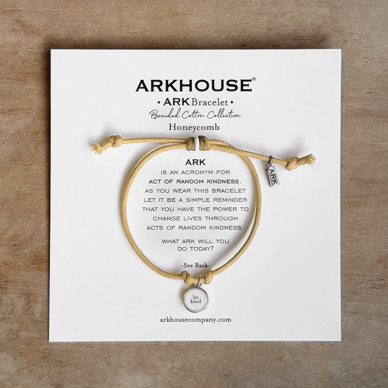 Ark Bracelet - Braided Cotton -Honeycomb - Be Kind