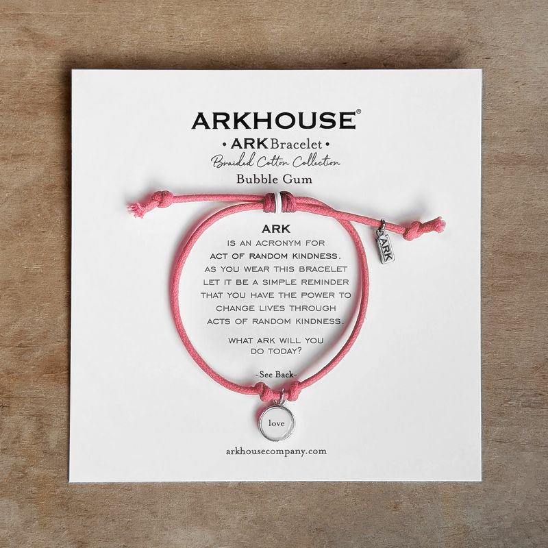 Ark Bracelet - Braided Cotton - Bubble Gum - Love