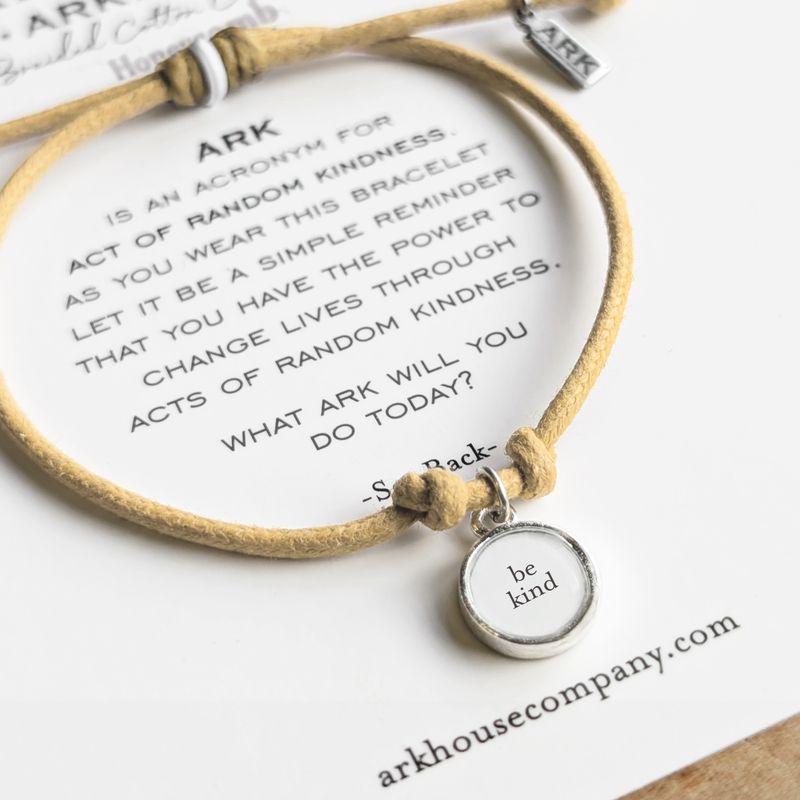 Ark Bracelet - Braided Cotton -Honeycomb - Be Kind