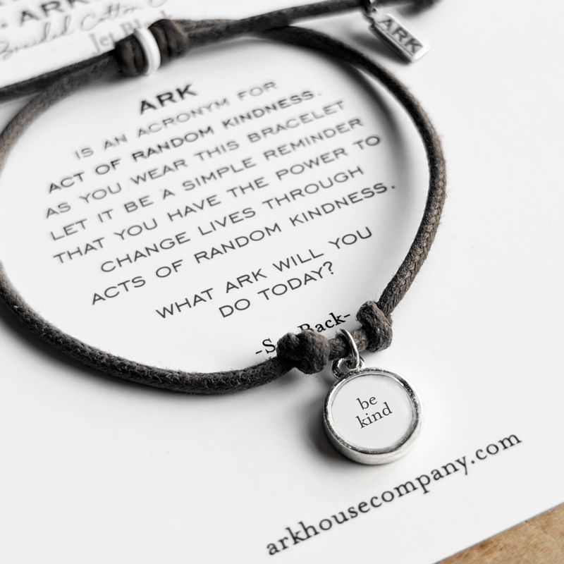 Ark Bracelet - Braided Cotton - Jet Black - Be Kind