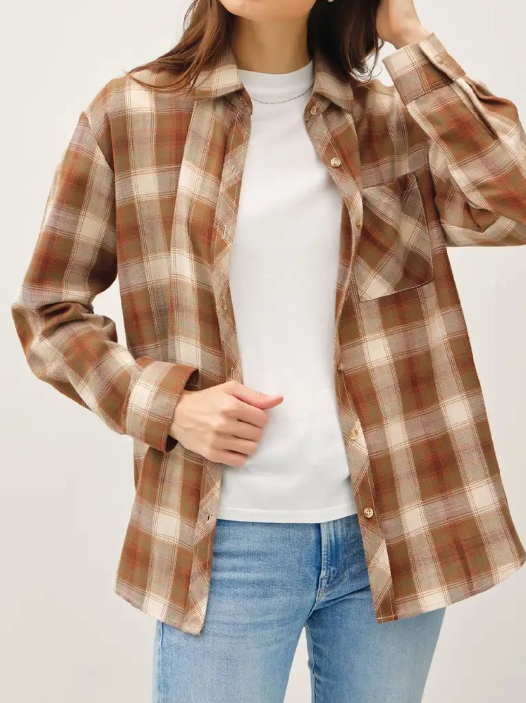 Oversized Brown Flannel