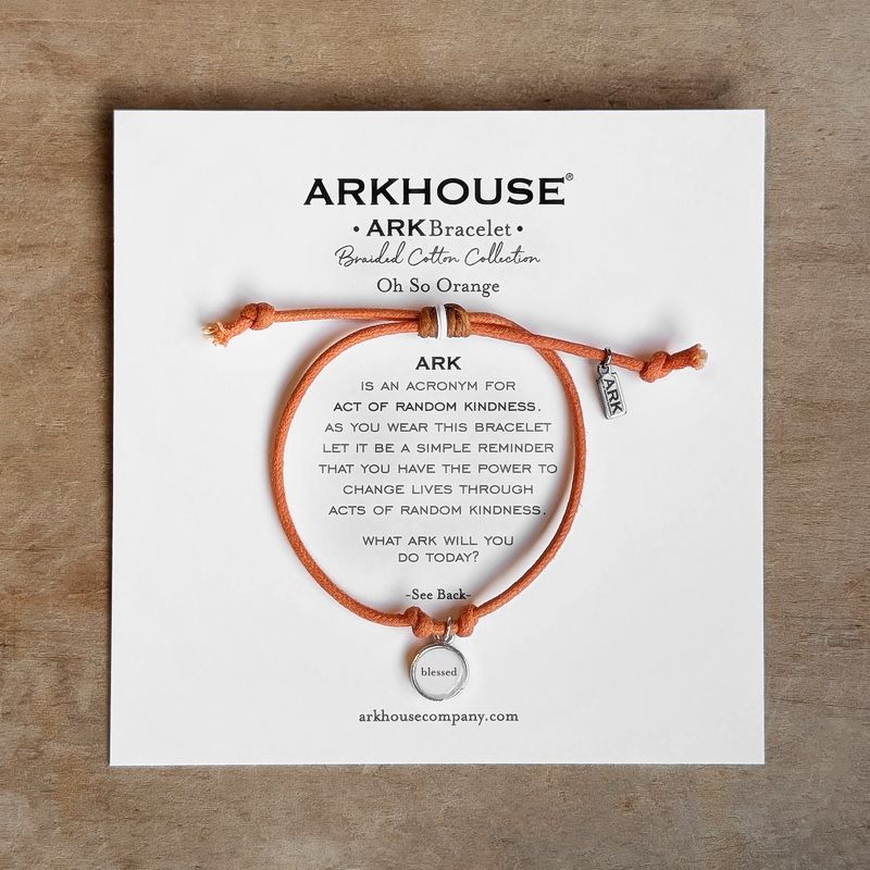 Ark Bracelet - Braided Cotton -Oh So Orange - Blessed
