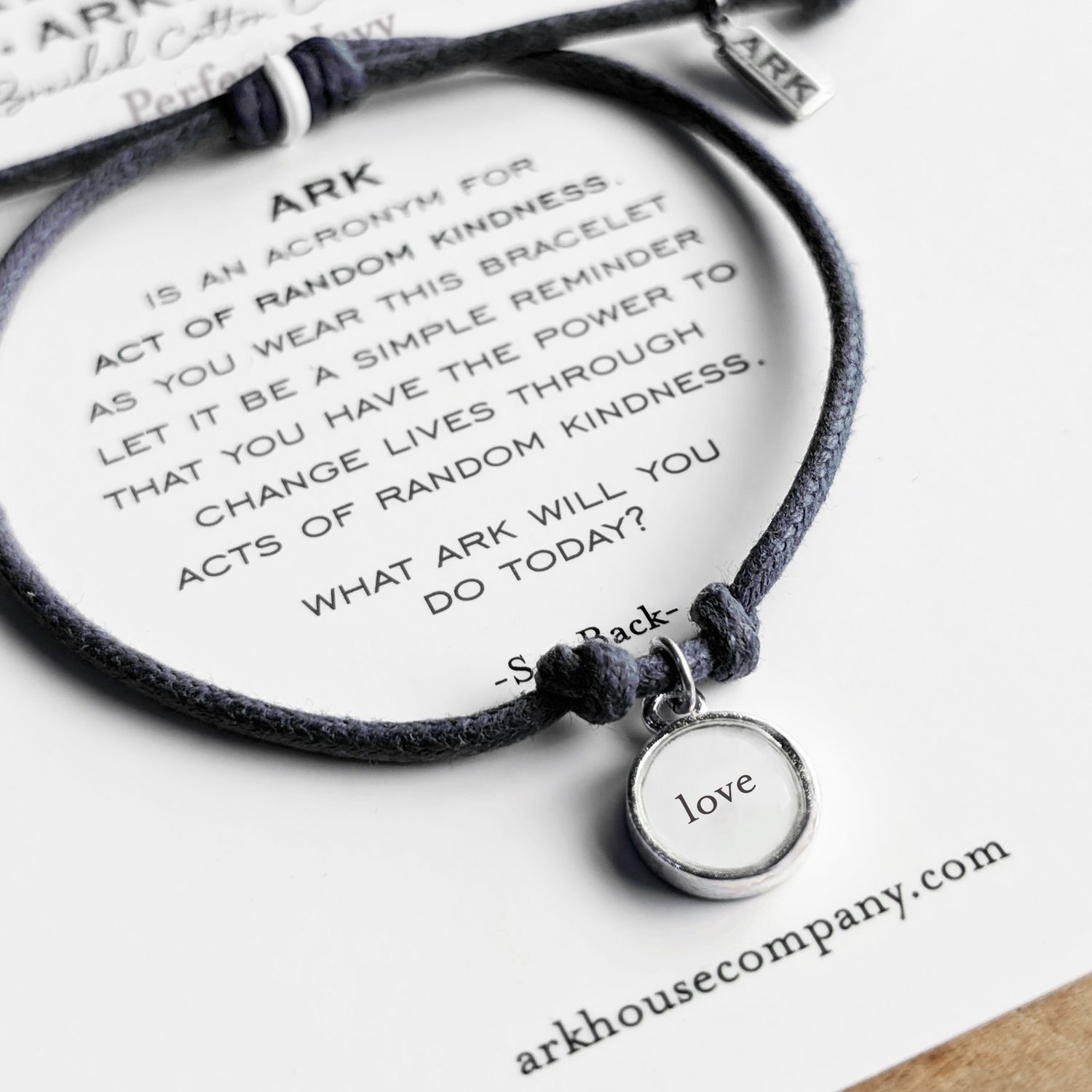 Ark Bracelet - Braided Cotton - Perfect Navy - Love