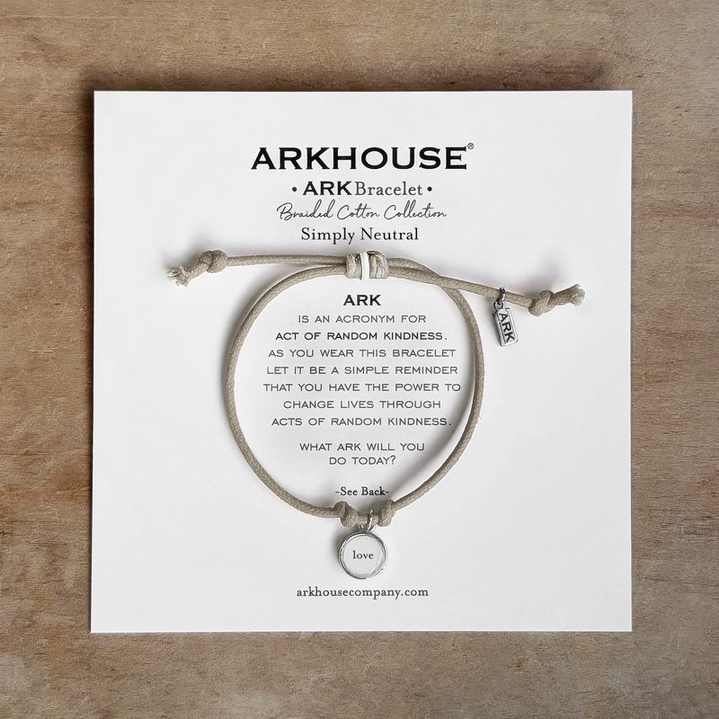 Ark Bracelet - Braided Cotton - Simply Neutral - Love
