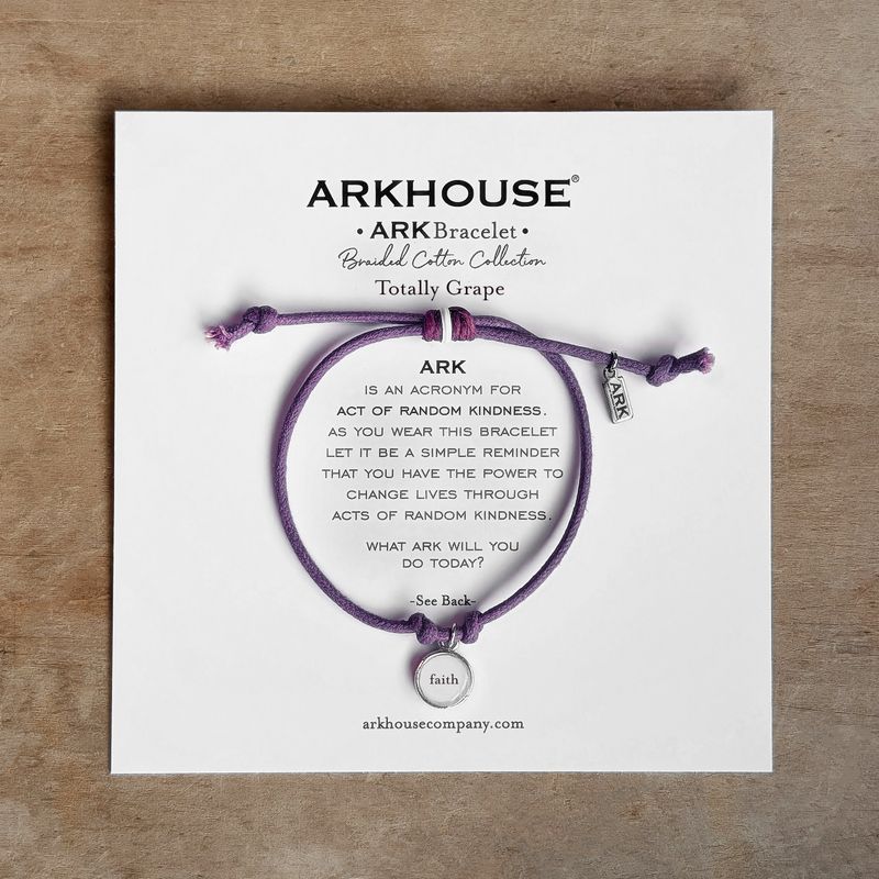 Ark Bracelet - Braided Cotton - Totally Grape - Faith