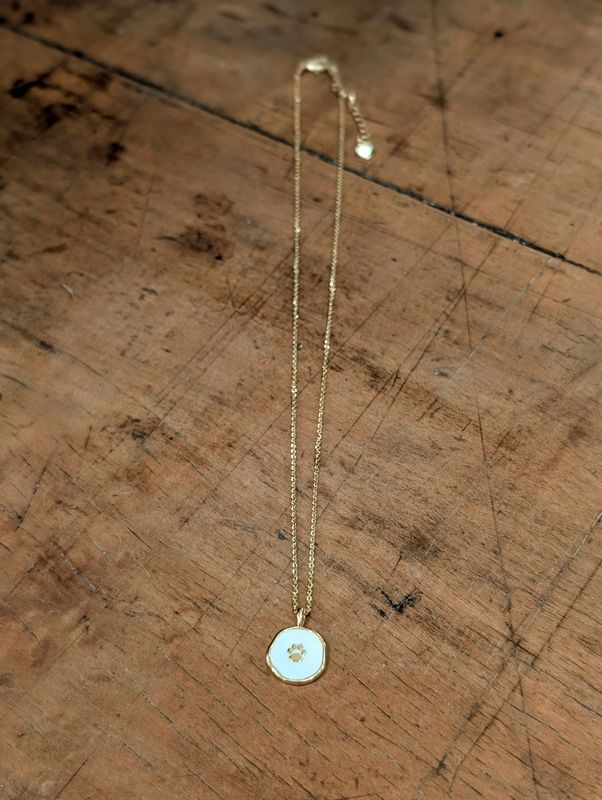 Tiny Paw Print Necklace