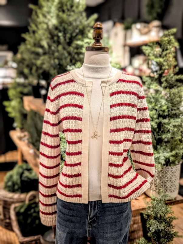 Chunky Cardigan Red