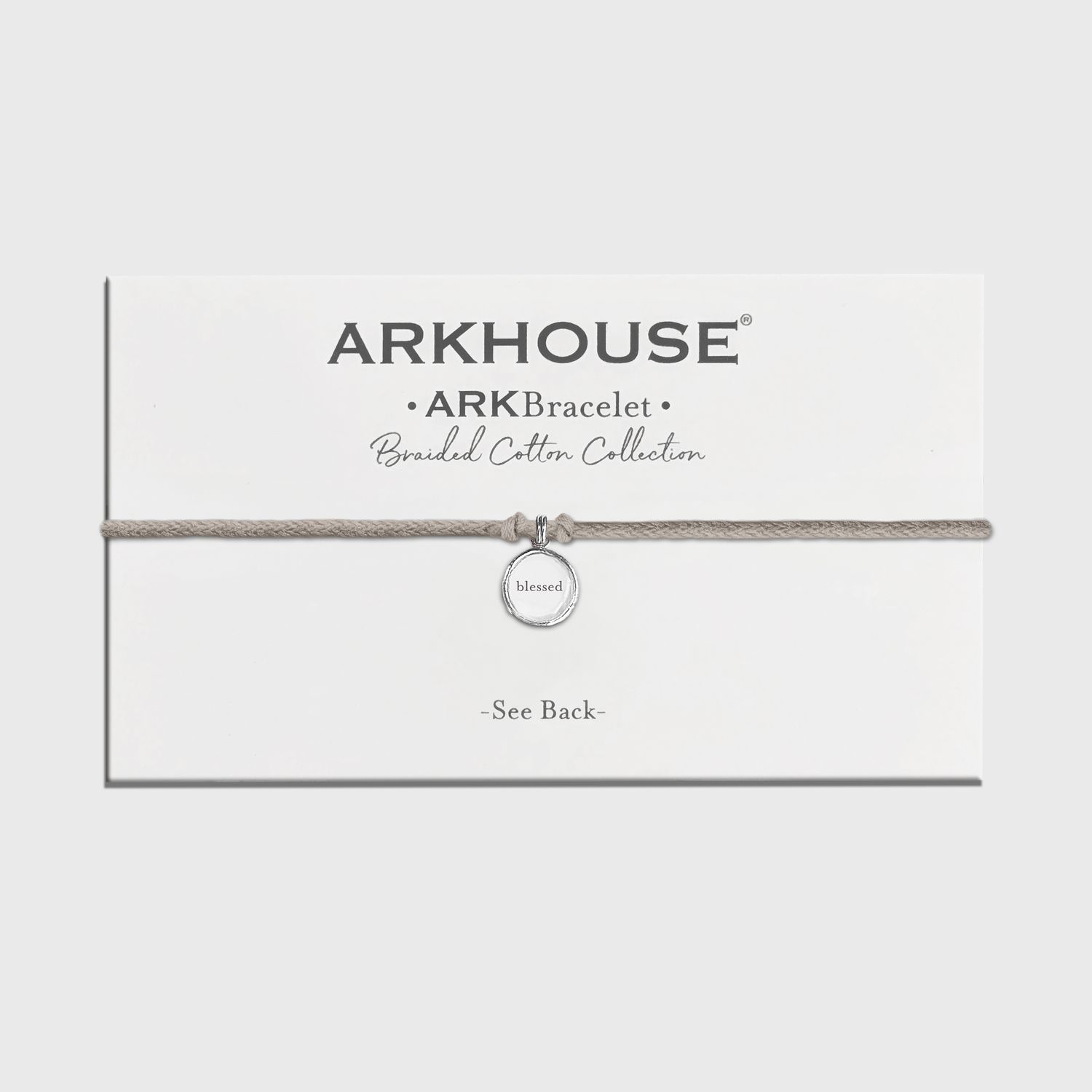 Ark Bracelet - Braided Cotton -Simply Neutral - Blessed