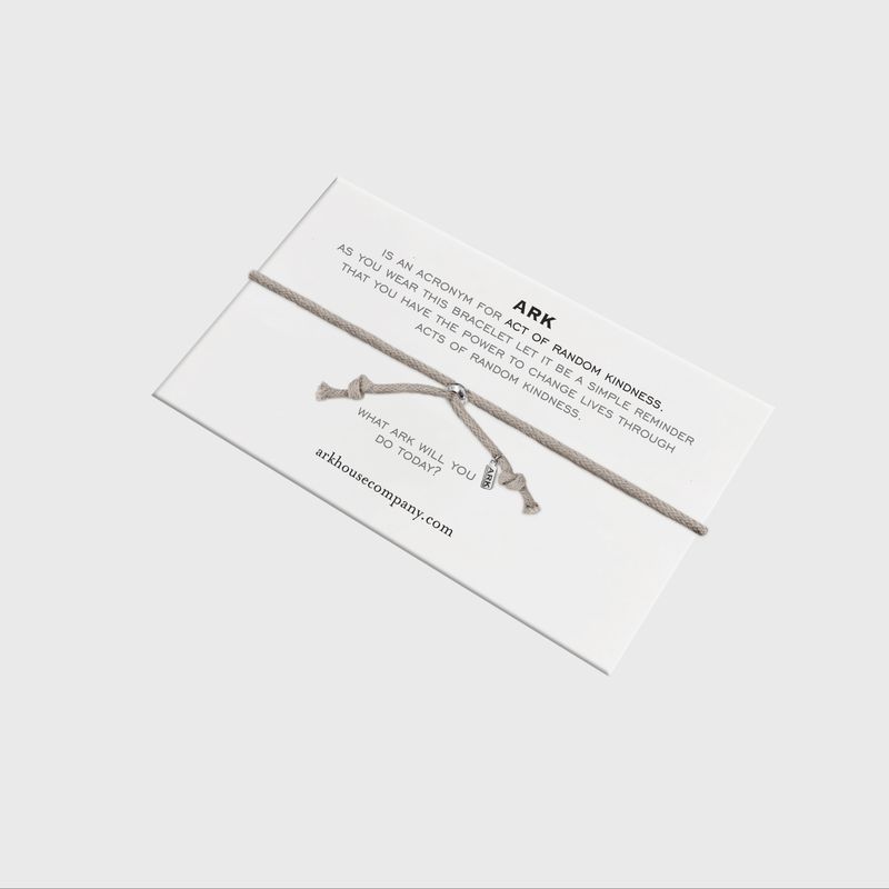 Ark Bracelet - Braided Cotton -Simply Neutral - Blessed