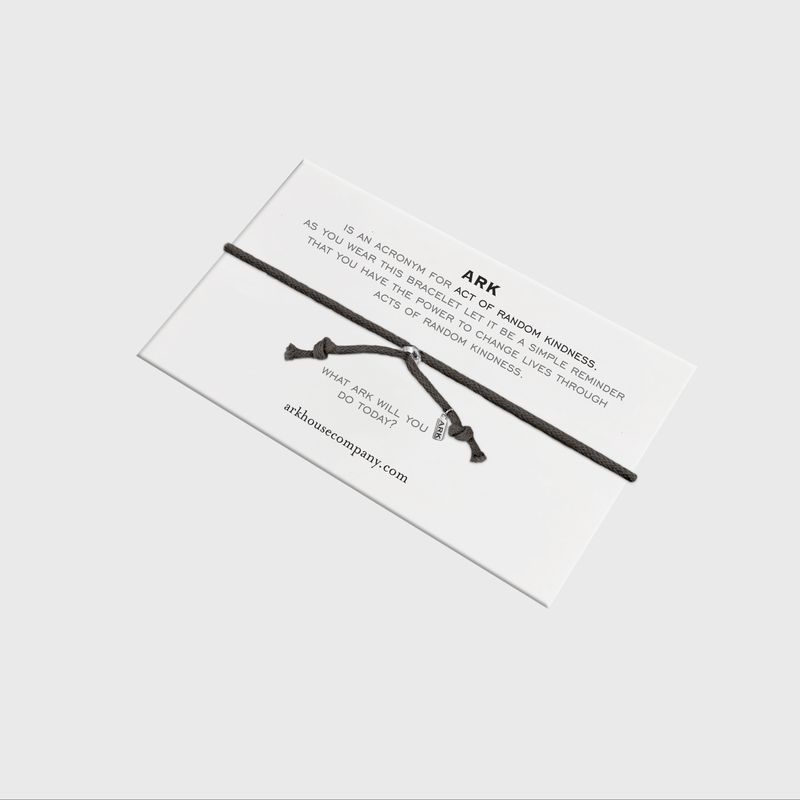 Ark Bracelet - Braided Cotton - Jet Black - Be Strong