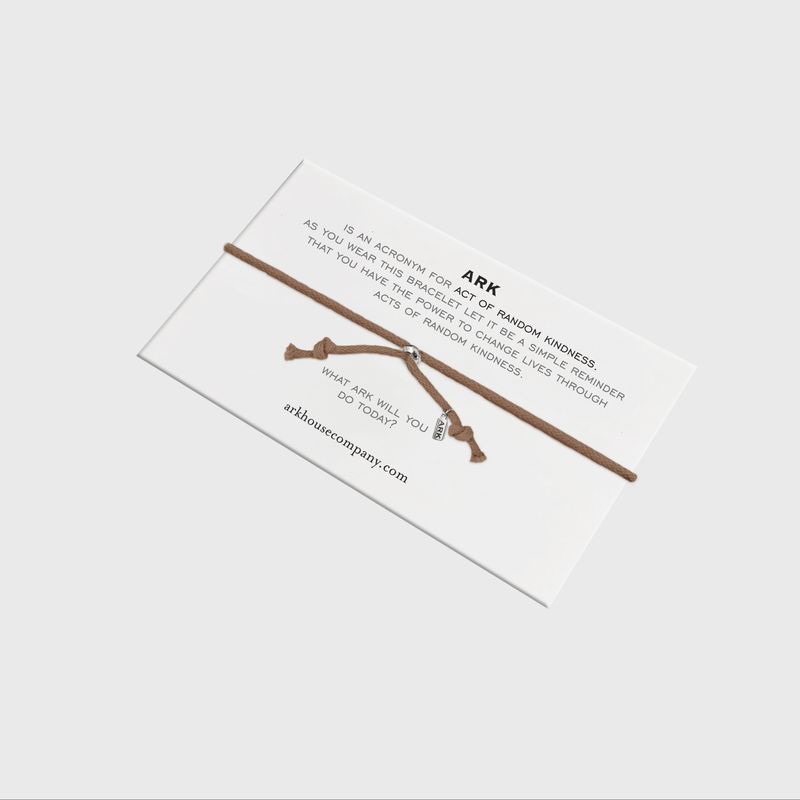 Ark Bracelet - Braided Cotton - Almost Brown - Blessed