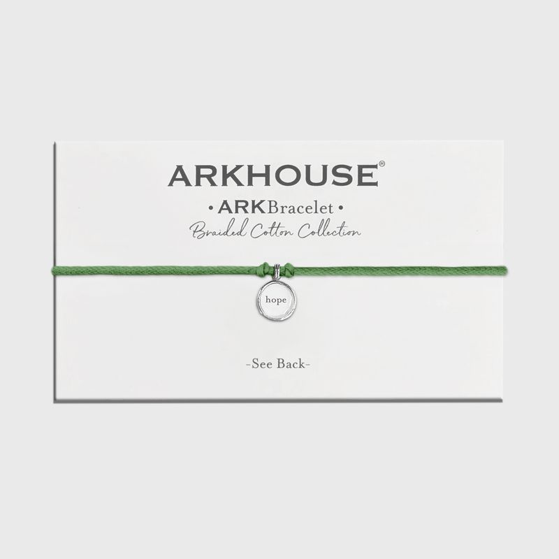 Ark Bracelet - Braided Cotton - Grasshopper - Hope