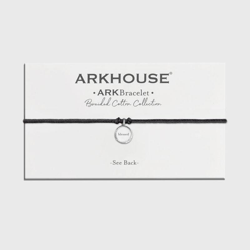 Ark Bracelet - Braided Cotton - Jet Black - Blessed