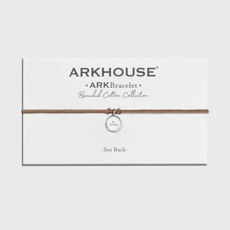 Ark Bracelet - Braided Cotton - Almost Brown - Be Strong