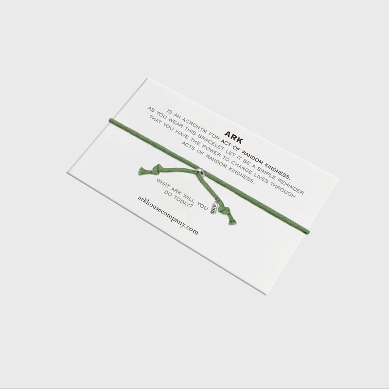 Ark Bracelet - Braided Cotton -Grasshopper - Blessed