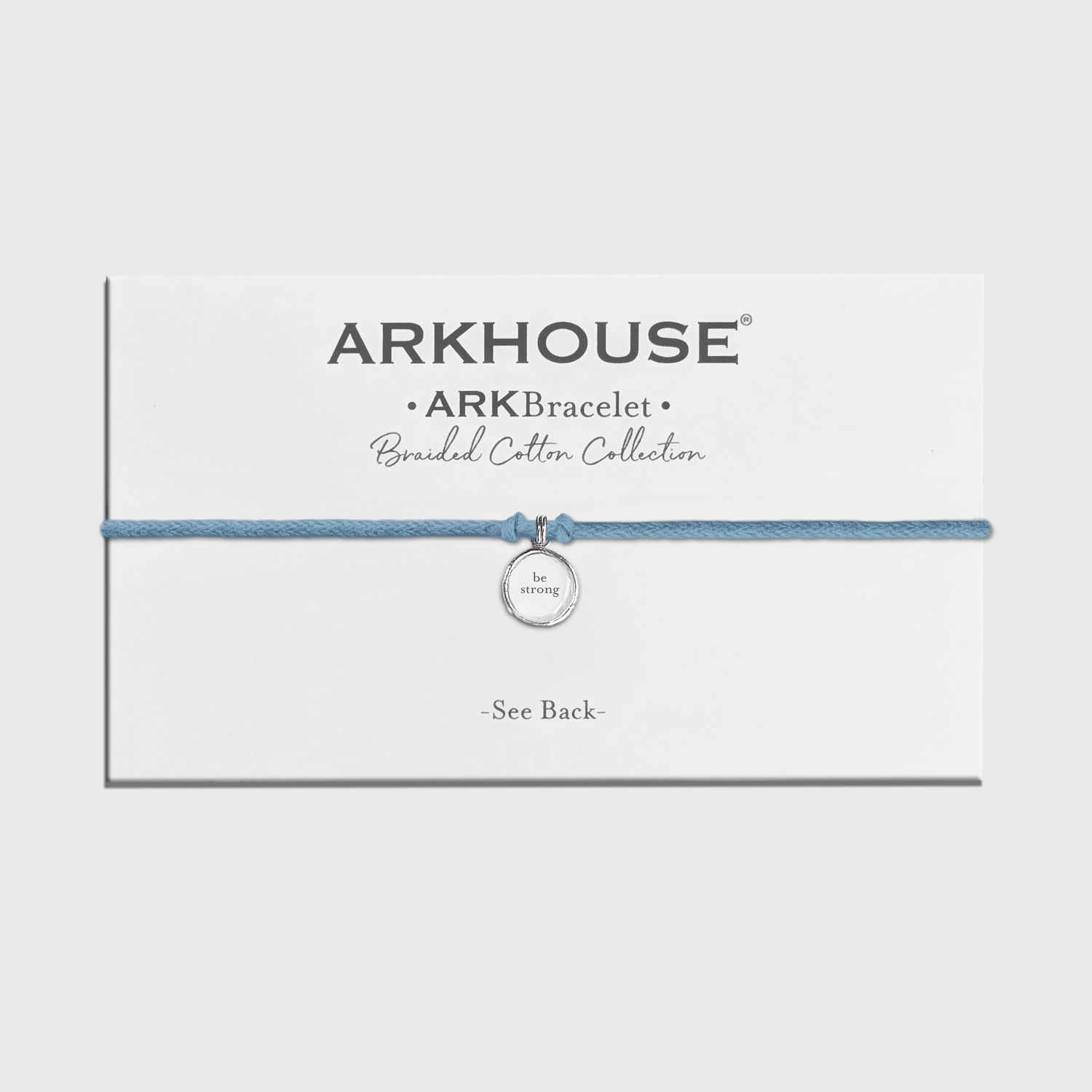 Ark Bracelet - Braided Cotton -Sky Blue - Be Strong