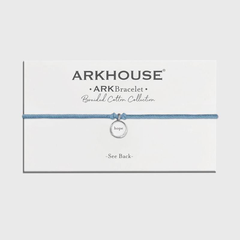Ark Bracelet - Braided Cotton - Sky Blue - Hope